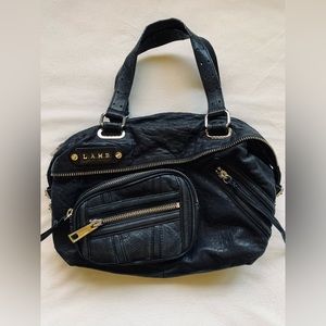 L.A.M.B. Black Leather purse